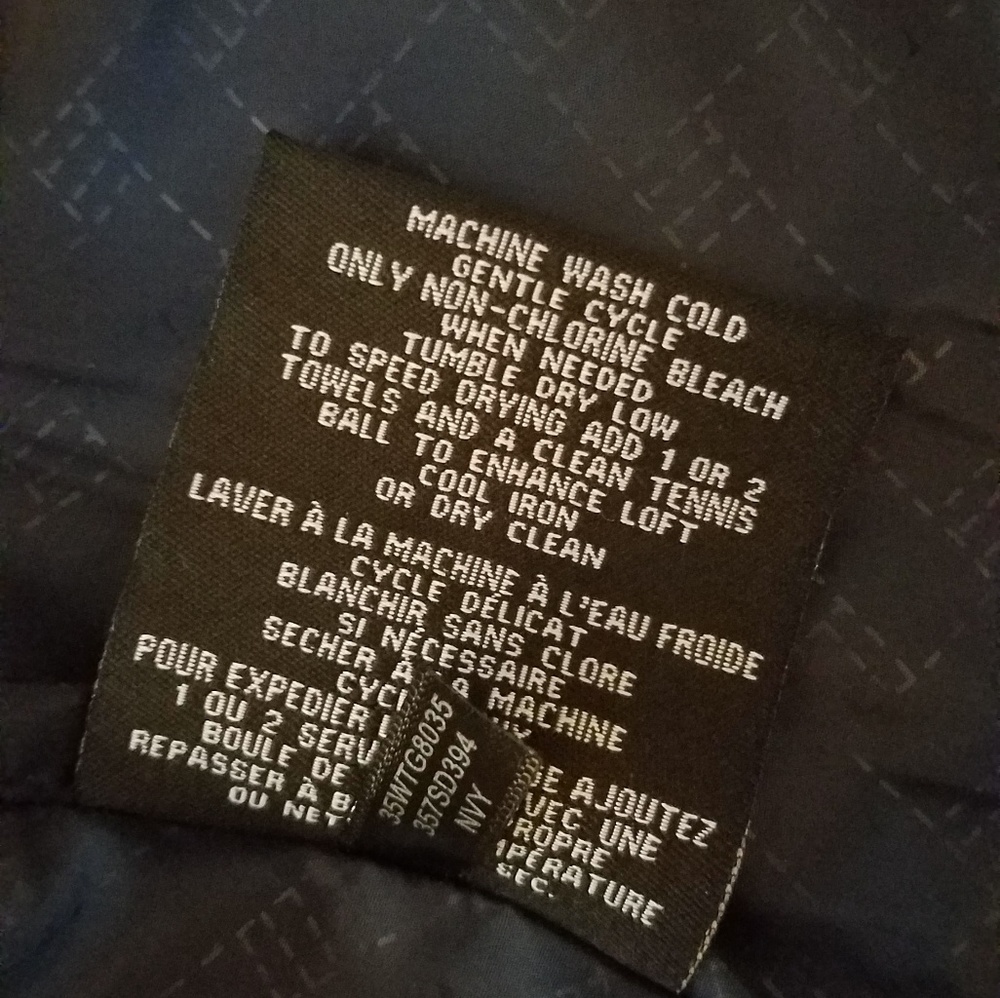 Cole Haan Navy Hooded Long Puffer Coat Size Small - Picture 7 of 8